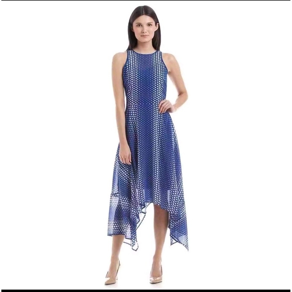 Michael Kors Y2K Mermaid Geometric Print Asymmetrical Maxi Dress Resort Size 4